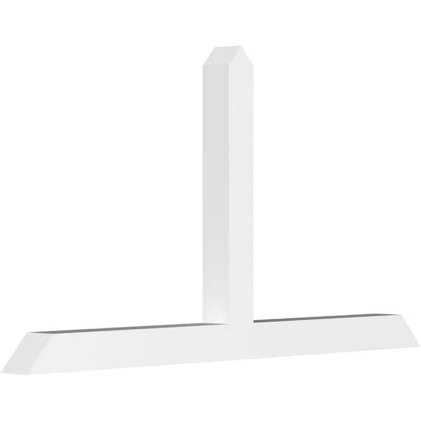 Ekena Millwork Portland Architectural Grade PVC Gable Bracket, 96"W x 52"H x 6"D x 6"F, 13/12 Pitch GBP096X52X0606POR00 - main